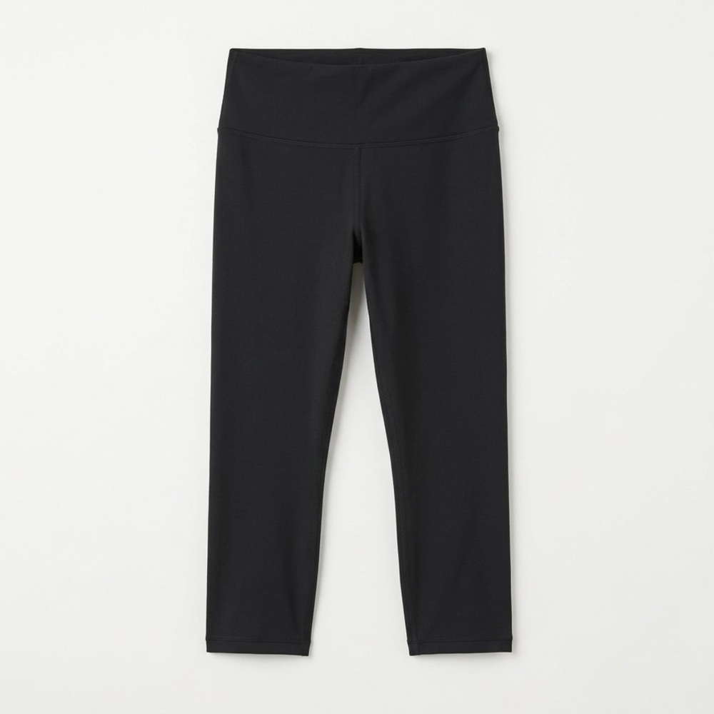 RBX Cropped Leggings | Black‎ High-Waisted Mid-Rise Leggings, Medium
